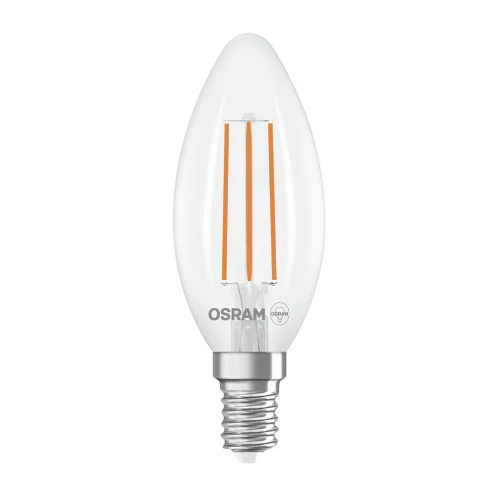 OSRAM Filament Pære>LED Candle Filament E14 2,2W 2700K 470lm 2-pak