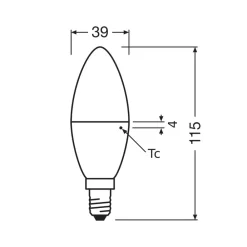LED Classic Star, stearinlys, mat, E14, 7,5 W, 4.000 K^OSRAM