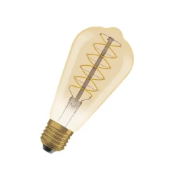 OSRAM Dæmpbar Led-Pære|Filament Pære>LED Vintage 1906 Edison, guld, E27, 7 W, 2.200 K, dim.