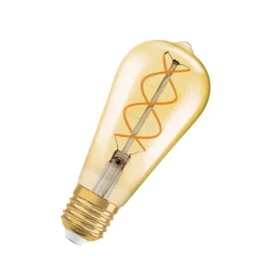 OSRAM Dæmpbar Led-Pære|Filament Pære>LED Vintage 1906 Edison, guld, E27, 4 W, 2.000 K, dim.