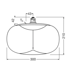 OSRAM Led Pærer>LED Vintage Big Elipse E27 12W 818 Filament amber dæmpbar