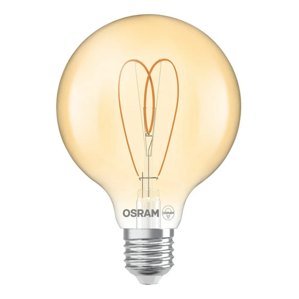 OSRAM LED Vintage G95 E27 8W 922 Heart Filament guld dæmpbar