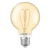 OSRAM Led Pærer>LED Vintage G80 E27 4,9W 922 Heart Filament guld dæmpbar