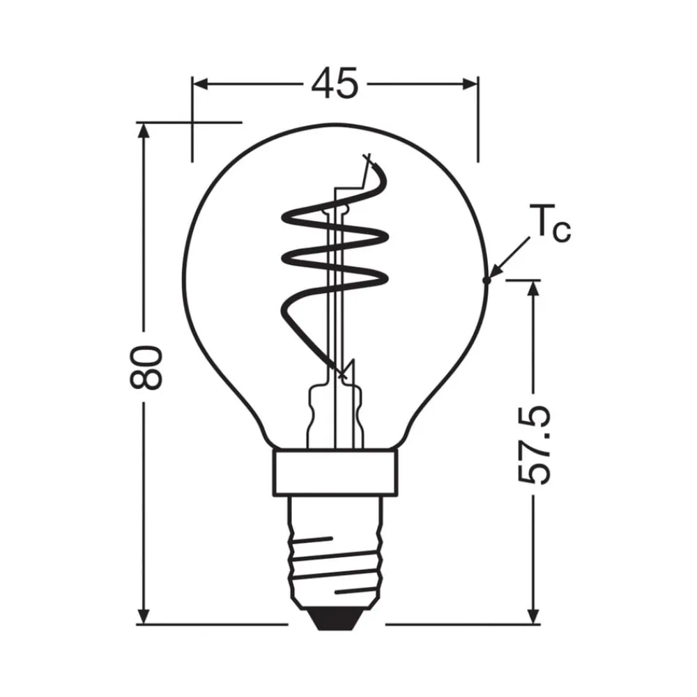 LED Vintage P40 E14 4,9W 922 Spiral Filament gold dæmpbar^OSRAM Clearance