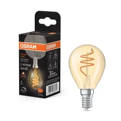 LED Vintage P40 E14 4,9W 922 Spiral Filament gold dæmpbar^OSRAM Clearance