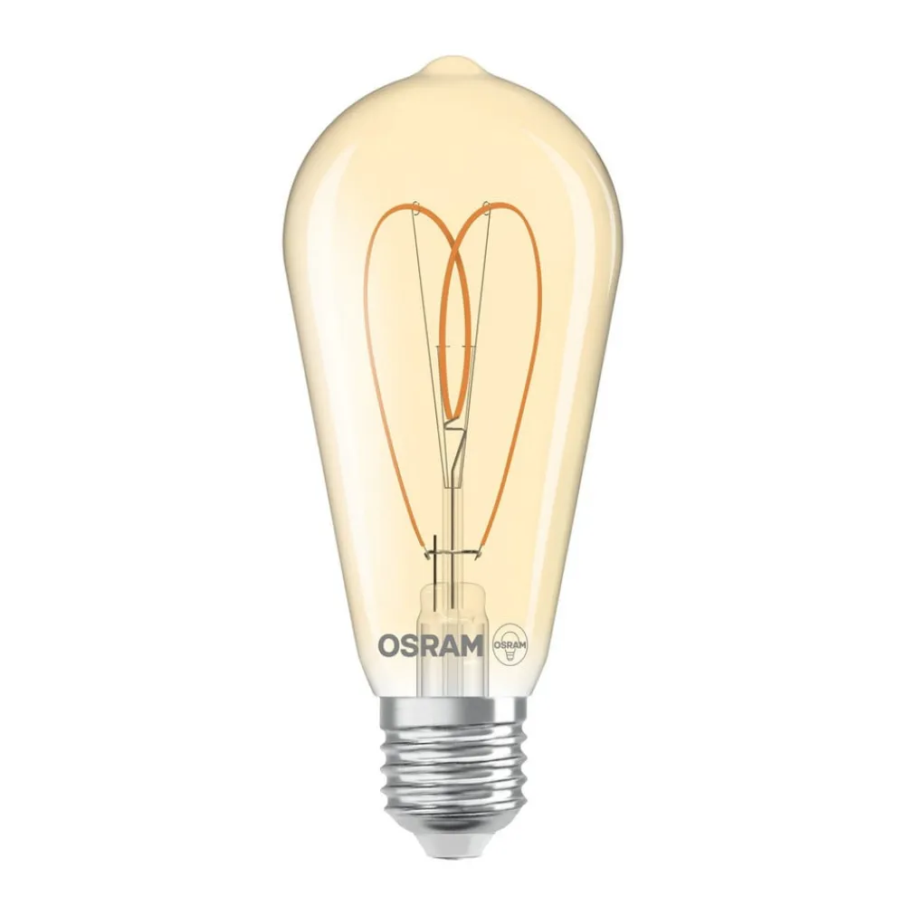 LED Vintage ST64 E27 4,9W 922 Heart Filament guld dæmpbar^OSRAM Best