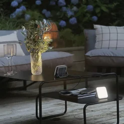 OSRAM Solcellelamper>LED-batteridrevet udendørslampe NIGHTLUX SOLAR grå dæmpbar USB-port