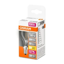 OSRAM Dæmpbar Led-Pære>LED-dråbepære E14 5,9W Superstar 827