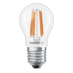 OSRAM Filament Pære>LED-filamentpære drop E27 1,2W filament 4000K 255lm