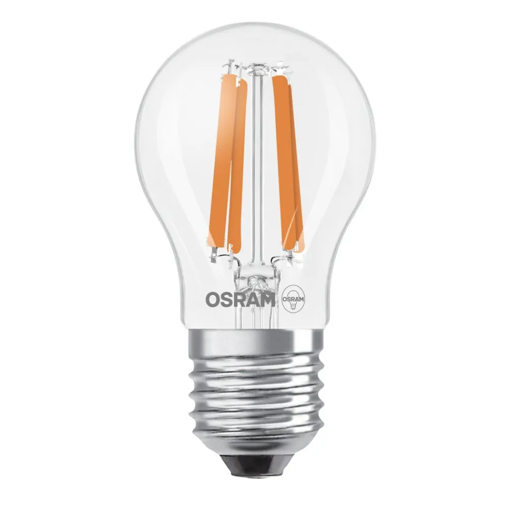 OSRAM Filament Pære>LED-filamentpære drop E27 1,2W filament 4000K 255lm
