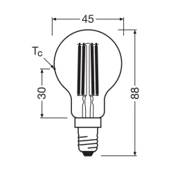 LED-filamentpære E14 3,8W 2700K 806lm^OSRAM Sale