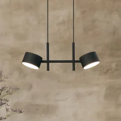 OSRAM LED-hængelampe Decor Kyoto, 2 lyskilder, sort, dæmpbar