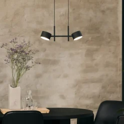 OSRAM LED-hængelampe Decor Kyoto, 2 lyskilder, sort, dæmpbar