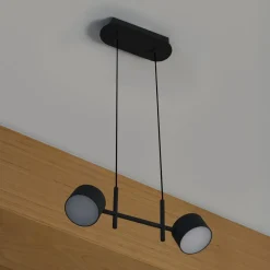 OSRAM LED-hængelampe Decor Kyoto, 2 lyskilder, sort, dæmpbar