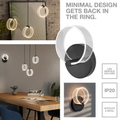 LED-hængelampe Decor Circle, 2 lyskilder, CCT, sort^OSRAM Sale