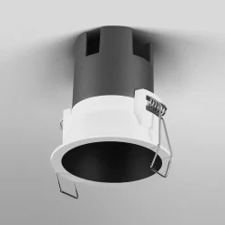 LED-indbygningsspot TWIST, hvid/sort, 830, Ø 7 cm metal^OSRAM Discount