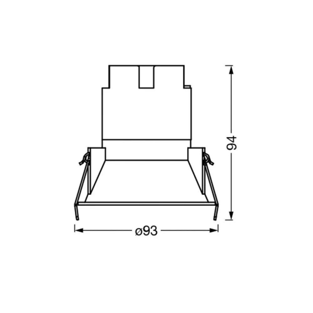 LED-indbygningsspot TWIST, hvid/sølv, 830 Ø 9,3 cm metal^OSRAM Hot