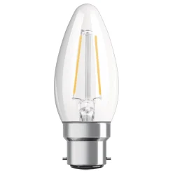 OSRAM LED-kerte B22d Classic B filament 2,5 W klar