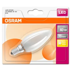OSRAM LED-kertepære E14 B35 4 W 2.700 K, mat