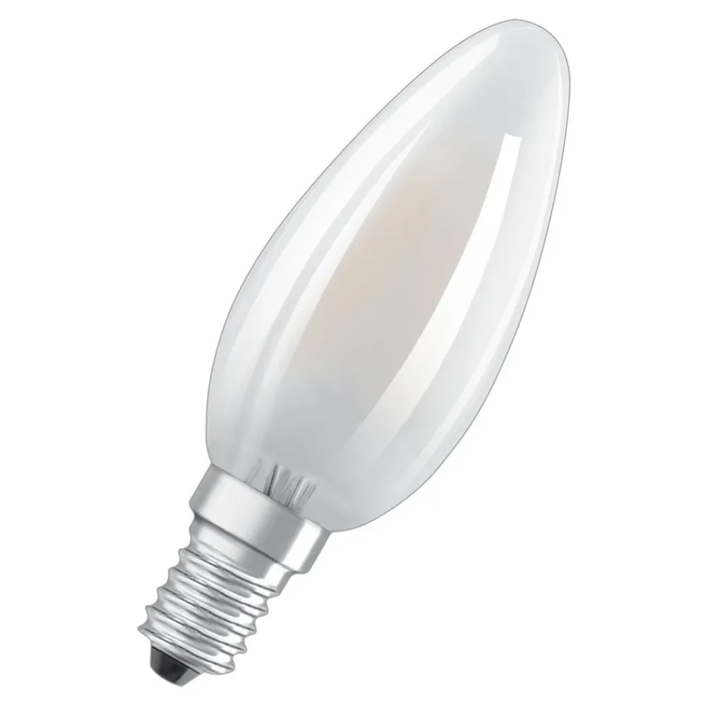 OSRAM Led Pærer>LED-kertepære E14 4W varmhvid, sæt med 2 stk