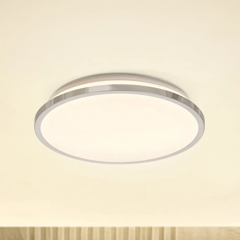 OSRAM LED-loftlampe BATHROOM, krom, Ø 30 cm, IP44, CCT