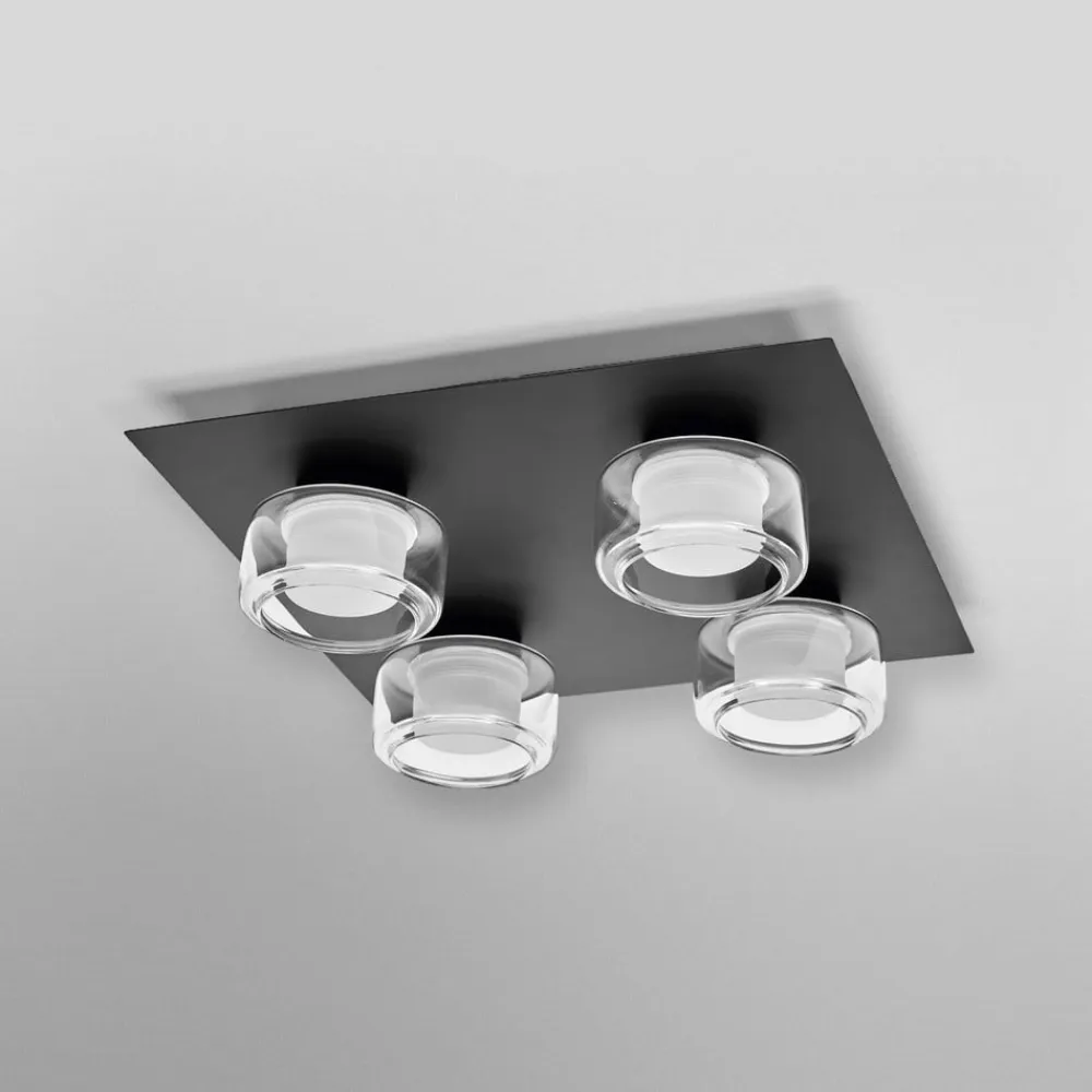 OSRAM LED-loftlampe ORBIS FLAME, sort, 4 lyskilder, CCT IP44