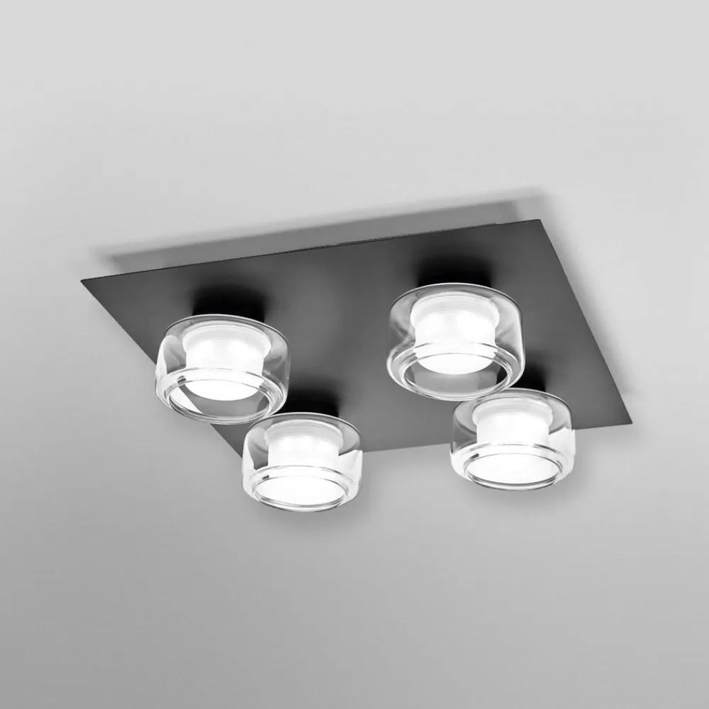 OSRAM LED-loftlampe ORBIS FLAME, sort, 4 lyskilder, CCT IP44