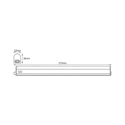OSRAM LED-lysliste SWITCH BATTEN, 57 cm, 3.000 K, hvid