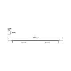 LED-lysliste VALUE BATTEN, 63 cm, metal, 4.000 K^OSRAM Discount