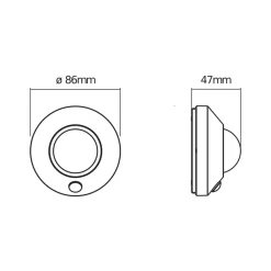 LED-natlampe NIGHTLUX CEILING, hvid, sensor, batteri^OSRAM Sale