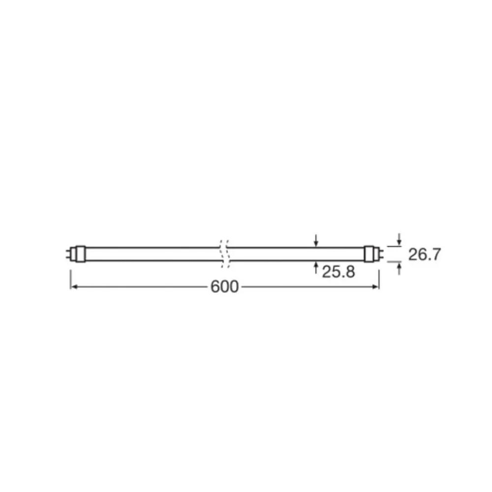 OSRAM LED-plantepære T8 6,6W rør Fluora 2,500K 60cm