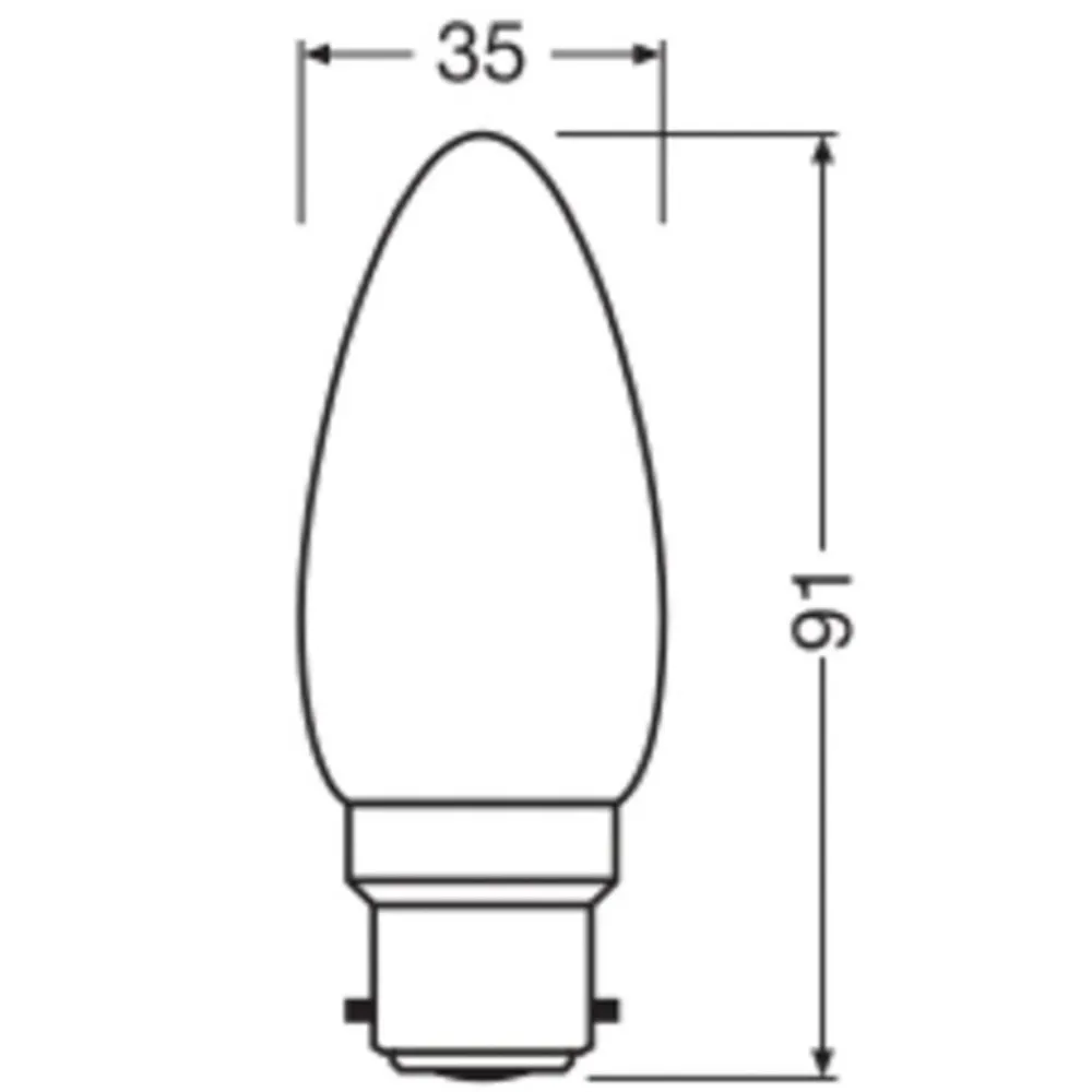 OSRAM Led Pærer>LED-pære, B22d, 1,8 W, mat, 2.700 K