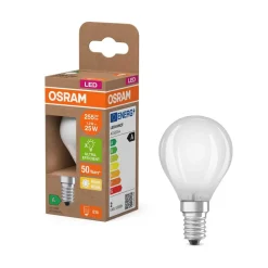 LED-pære dråbe E14 1,2W mat 2700K 255lm^OSRAM Online