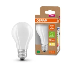 OSRAM LED-pære E27 A60 3,8W 840lm 3.000K mat