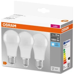 OSRAM Led Pærer>LED-pære E27 Base CL A 10 W 4.000 K mat, 3