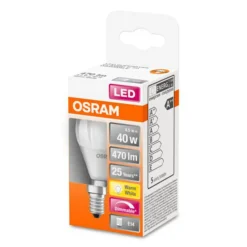 OSRAM LED-pære E14 4,5W 827 Superstar mat dæmpbar