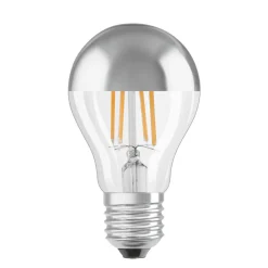 OSRAM LED-pære E27 6,5W Mirror sølv 2.700K