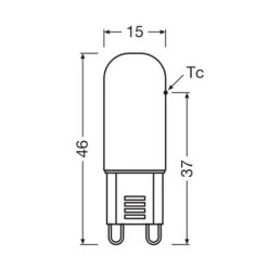 OSRAM LED-pære med stiftsokkel G9 1,8 W klar 2.700 K