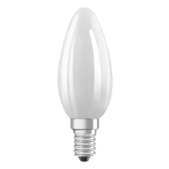 OSRAM Led Pærer>LED-pære stearinlys mat E14 2,2W 4000K 470lm
