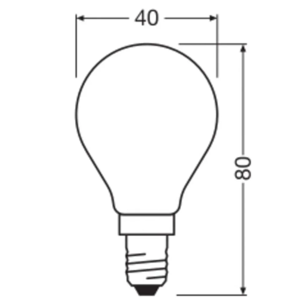 OSRAM LED-pære Tropfen, E14, 3,4 W, mat 2.700 K dæmpbar