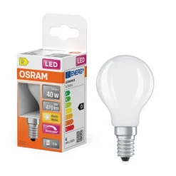 OSRAM LED-pære Tropfen, E14, 3,4 W, mat 2.700 K dæmpbar