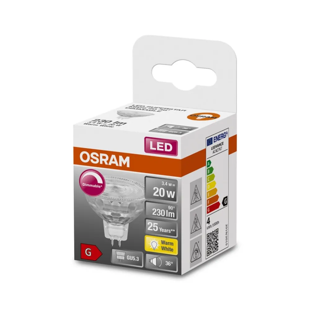 LED-reflektor GU5,3 3,4 W 927 36° 12V dæmpes^OSRAM