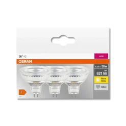 LED-reflektor GU5.3 sæt med 3, 6,5 W, 12 V, 2.700 K, 36°^OSRAM Online