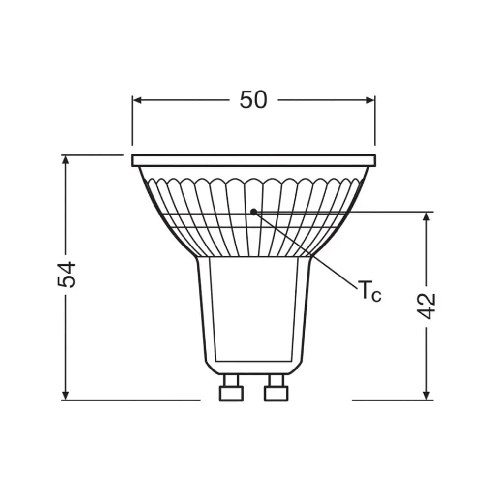 LED-reflektorpære GU10 4,3W 36° 827 klar^OSRAM New