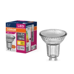 LED-reflektorpære GU10 2,6W 36° 827 klar^OSRAM Clearance