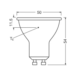 LED-reflektorpære GU10 6,9W 36° 865 klar^OSRAM Hot