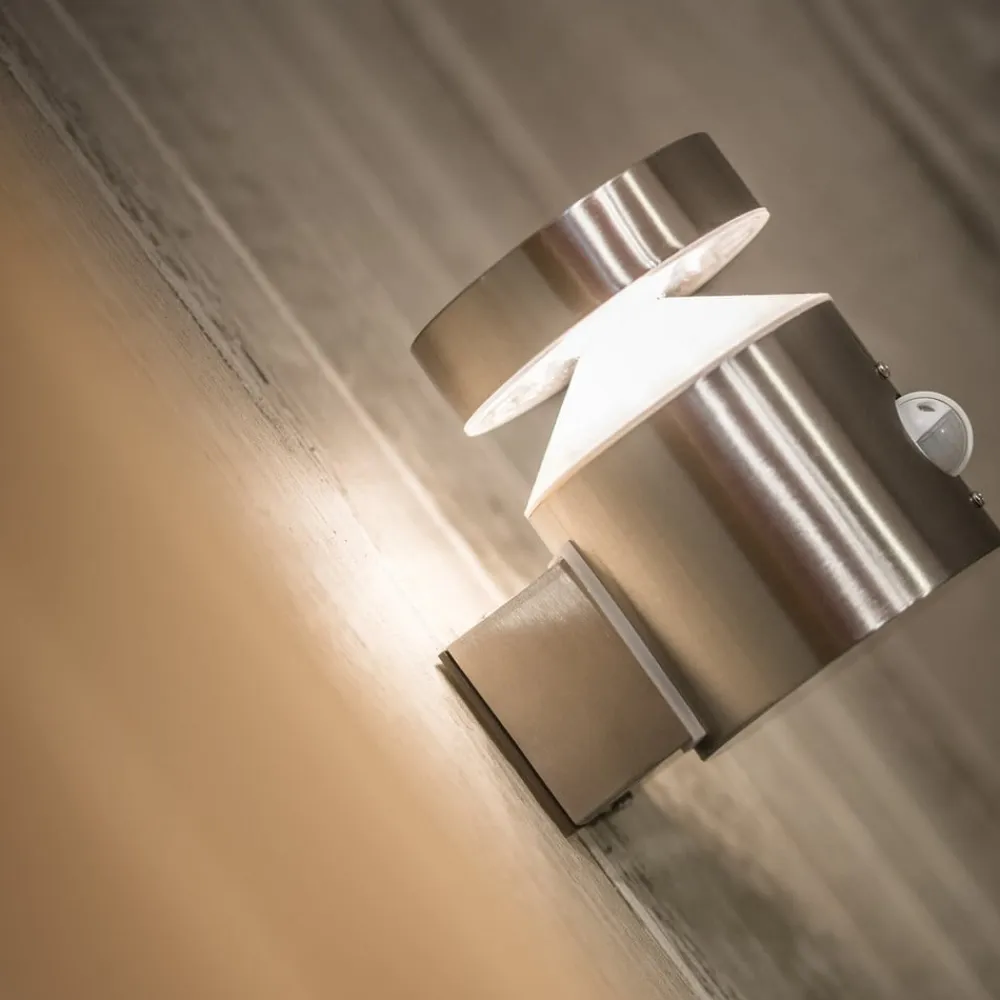 LED-sensor-udendørs væglampe ENDURA STYLE CYLINDER, stål^OSRAM Outlet