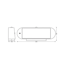 LED-sensor-væglampe ENDURA STYLE SOLAR OVAL 34 cm 840^OSRAM New