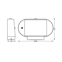 OSRAM Solcelle Lampe Med Sensor|Væglampe Med Sensor>LED-sensor-væglampe ENDURA STYLE SOLAR OVAL 20 cm 830