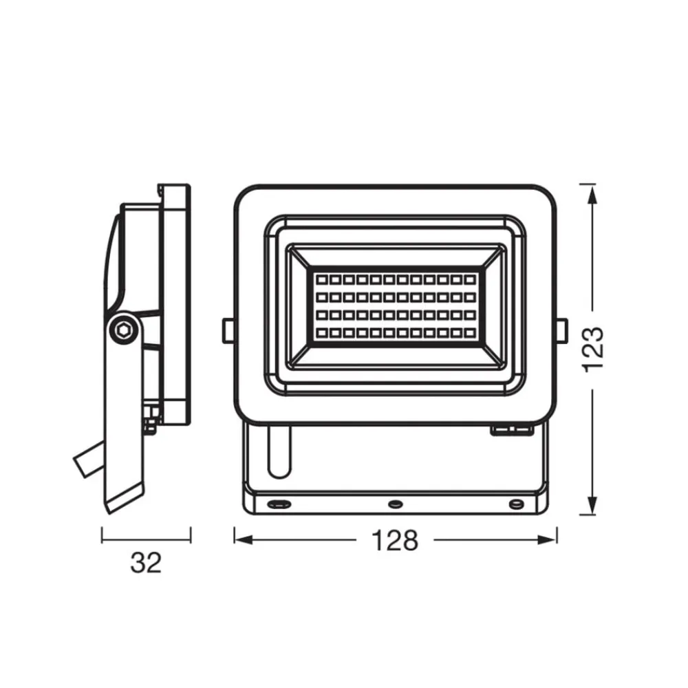 OSRAM LED-spotlight Floodlight EA, 10 W, IP65, sort, aluminium
